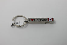 Load image into Gallery viewer, Canada 7 Pack, - Stainless Steel Fridge Magnet Bottle Opener, 2 x Lapel Canada Flag Pins, Multiple keychains (5)