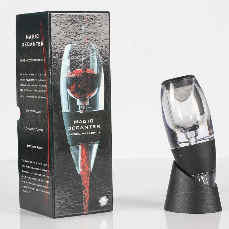 Magic Decanter Wine Aerator set with Carry Pouch and Stand